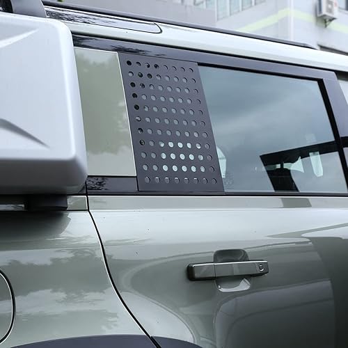 Miniatura 6 de Autobro Para Land Rover Defender 110 2020-2022 Car Styling Aleación de aluminio Negro Ventana de coche lateral de vidrio Panel protector Accesorios