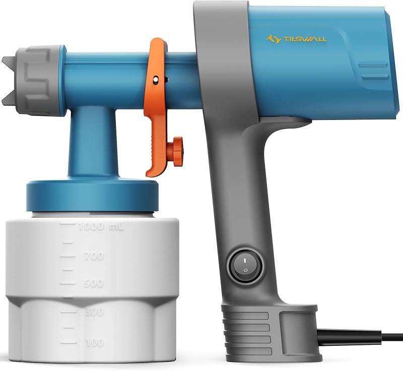 Tilswall Paint Sprayer, Shark 600 Ultra-Light HVLP Electric Spray Paint Gun