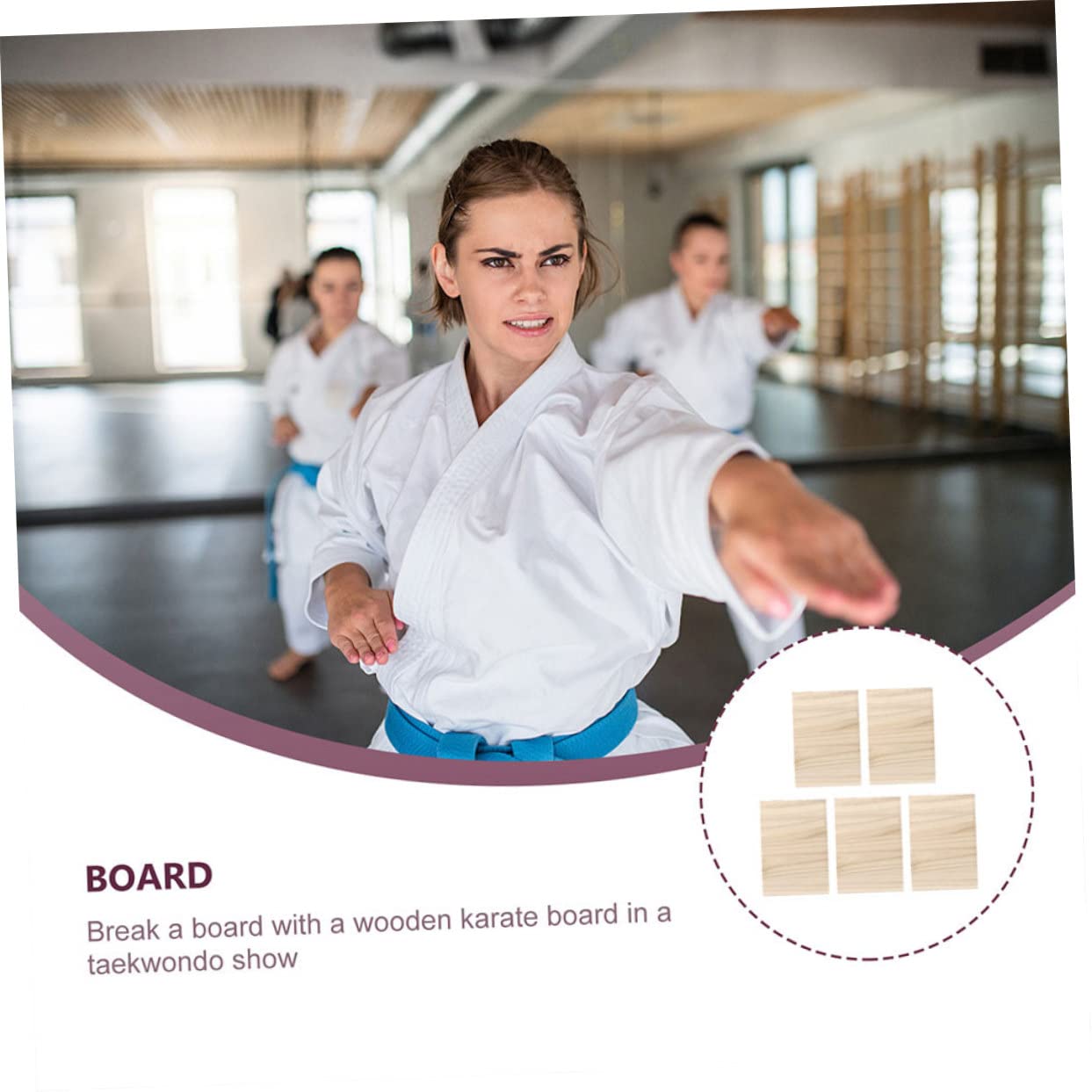 5 Tablas de Madera Dura para Taekwondo para Niños y Principiantes, Portátil para Practicar Karate en Interiores, Mejora Habilidades y Evaluación de Nivel