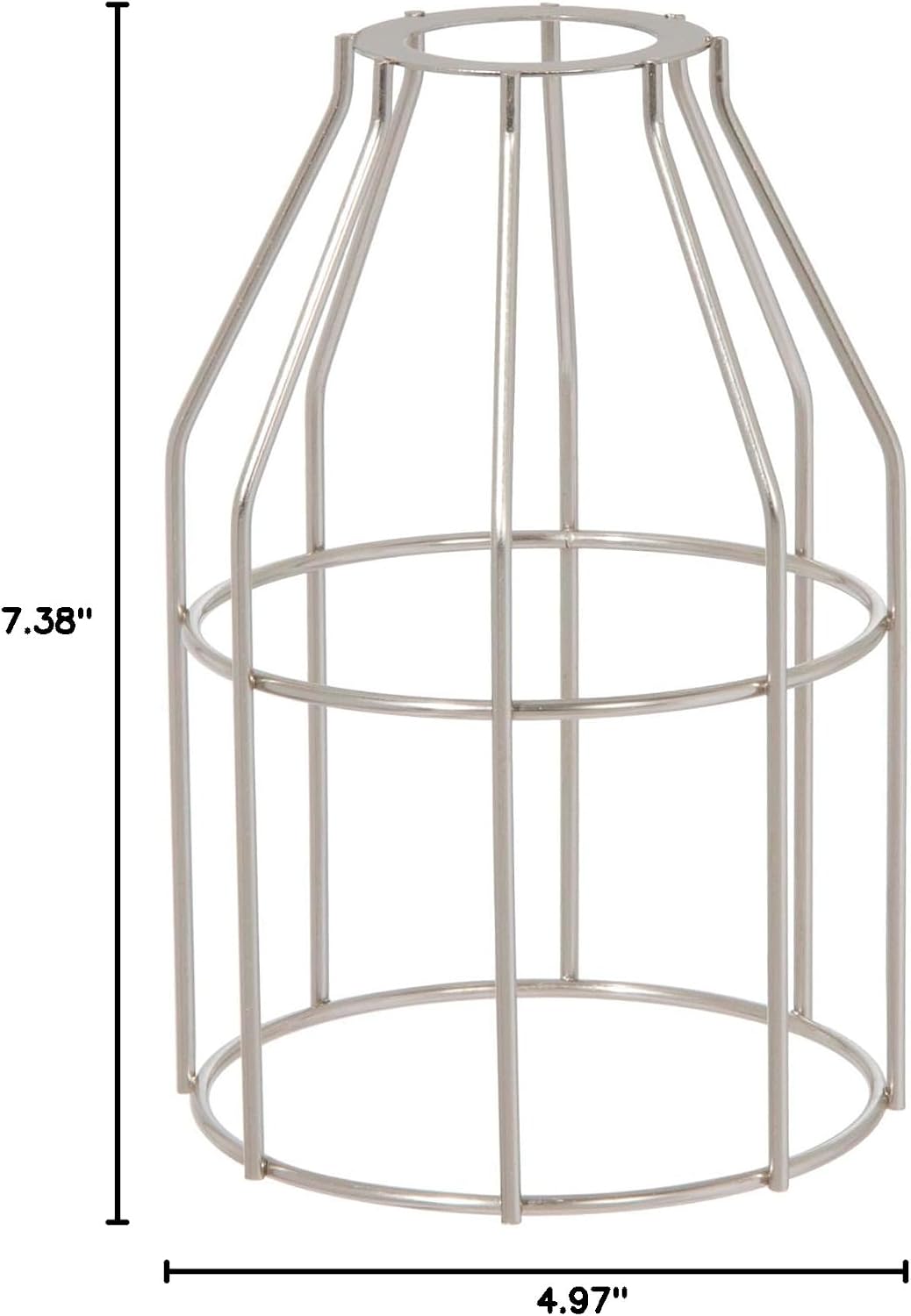 B&P Lamp® Slip On Bulb Cage, Satin Nickel Finish