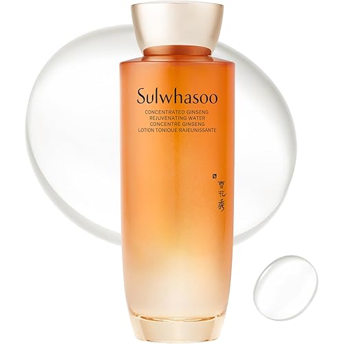 Sulwhasoo Concentrated Ginseng Rejuvenating Water- Korean Ginseng & Peptide Hydrating Face Toner with Niacinamide, Hyaluronic Acid & Glycerin for Wrinkles & Firmness, 5.07 fl. oz.