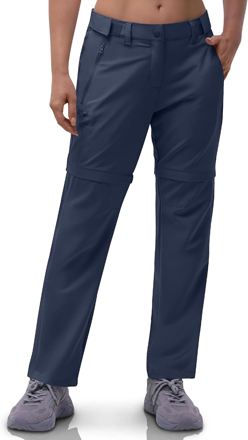 Outdoor Ventures Women's Convertible Pants, Quick Dry Hiking Zip-Off Pants, Stretch Lightweight Cargo Pants