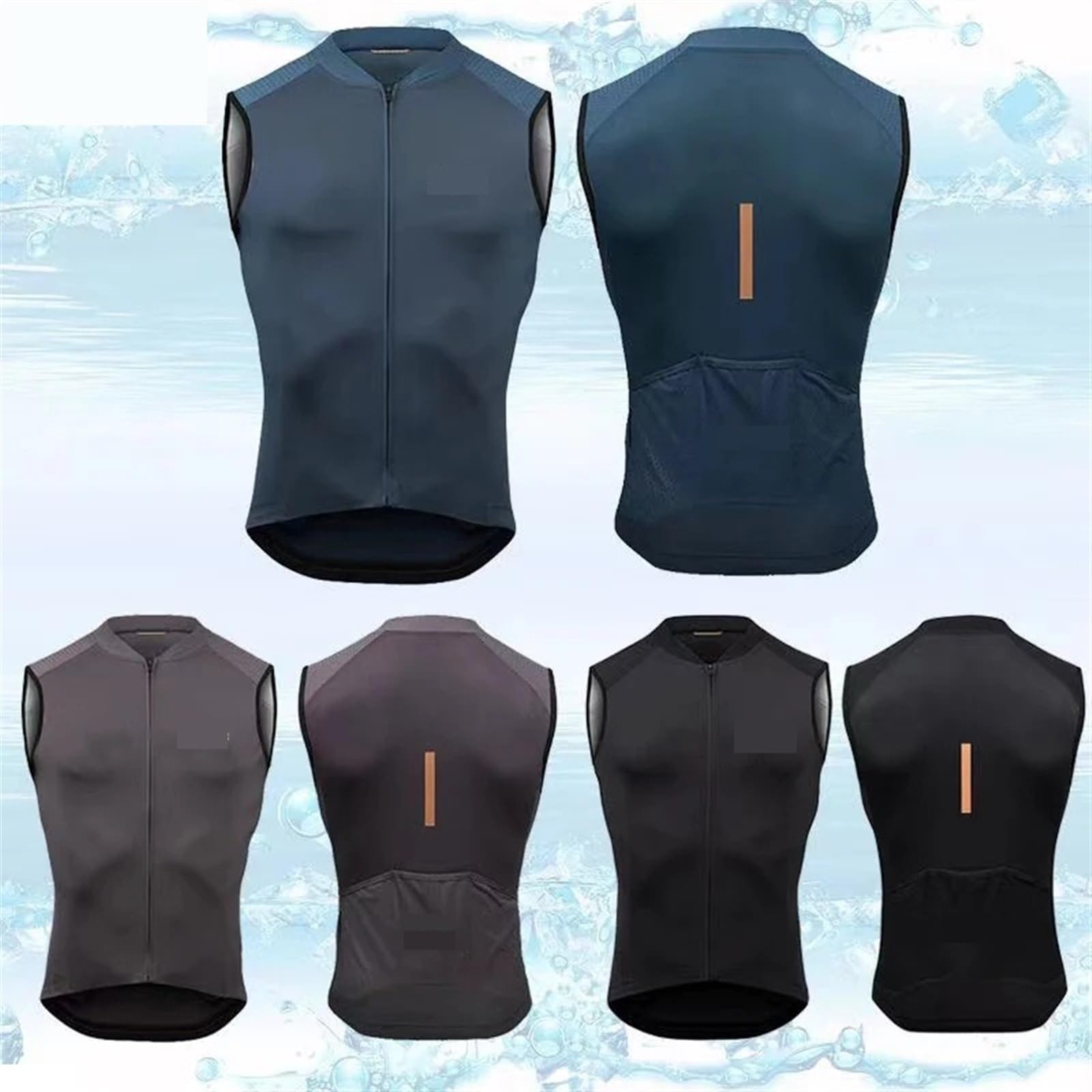 Chaleco Ciclismo Chaleco de ciclismo for hombre, sin mangas, resistente al viento, ropa deportiva, cortavientos for bicicleta