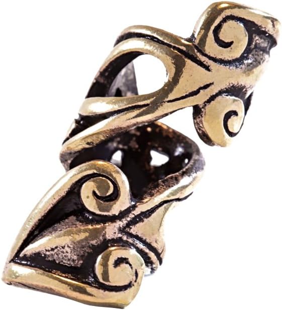 NKlaus Big Hair Beard Bead MARCIE Living Spirals Ornament Bronze 7682