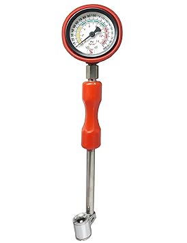 S.I. Tire Pressure Gauge with TTC 200SI Car Truck Non-Slip Grip Heavy Duty Premium