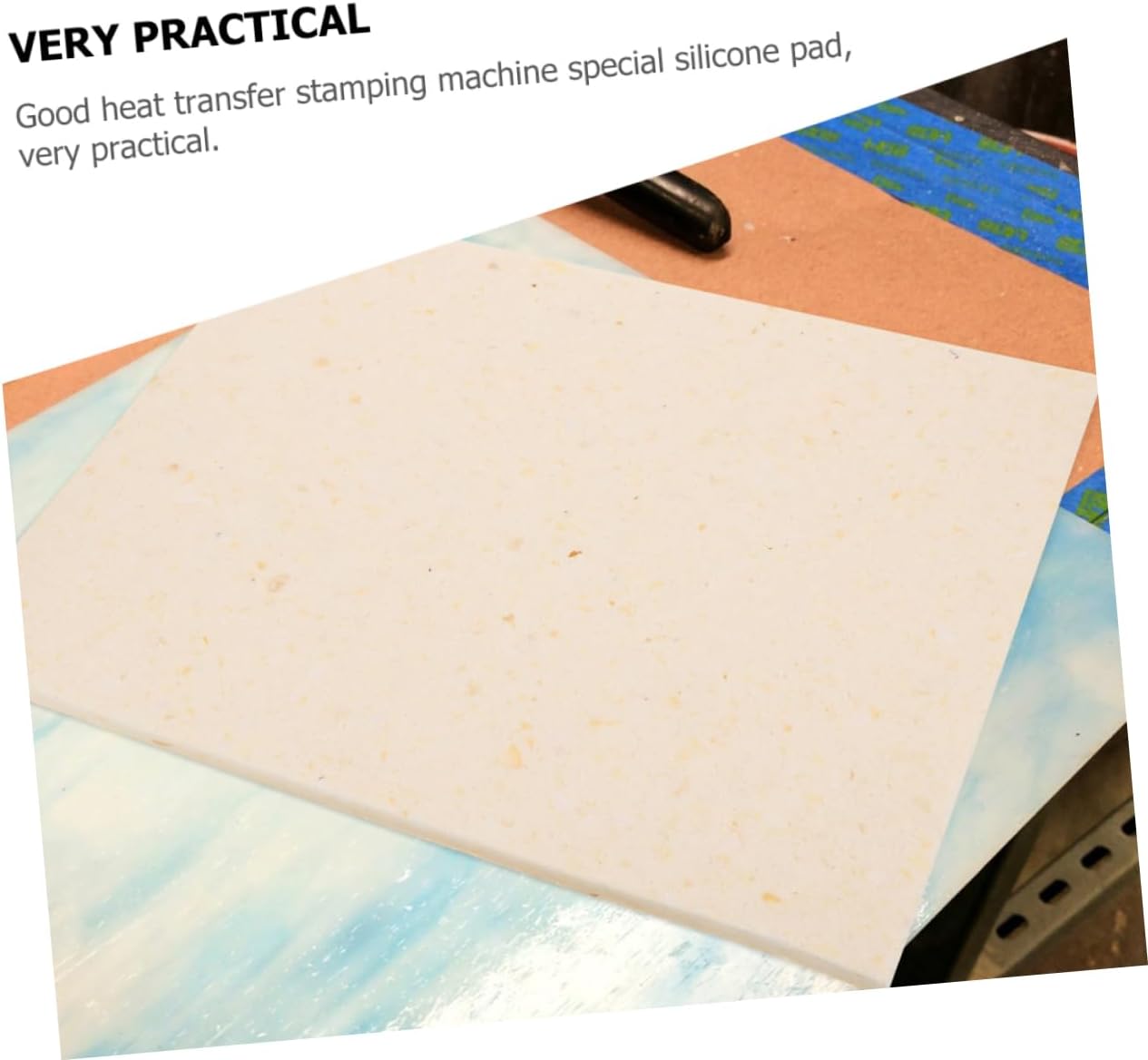 Uonlytech Professional Heat Press Mat Giant Sponge Pad Heat Insulation Pad Wear-Resistant Insulation Mat Replacement for Press Machine