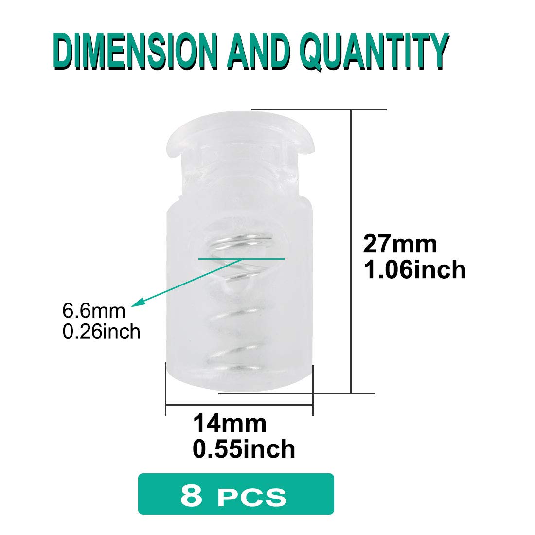 10 Bloqueurs De Cordon à 1 Trou - Pour Cordons Jusqu'à 7mm, Ressort Métal, Fixation Solide, Pour Vêtements, Sacs à Dos, Outdoor