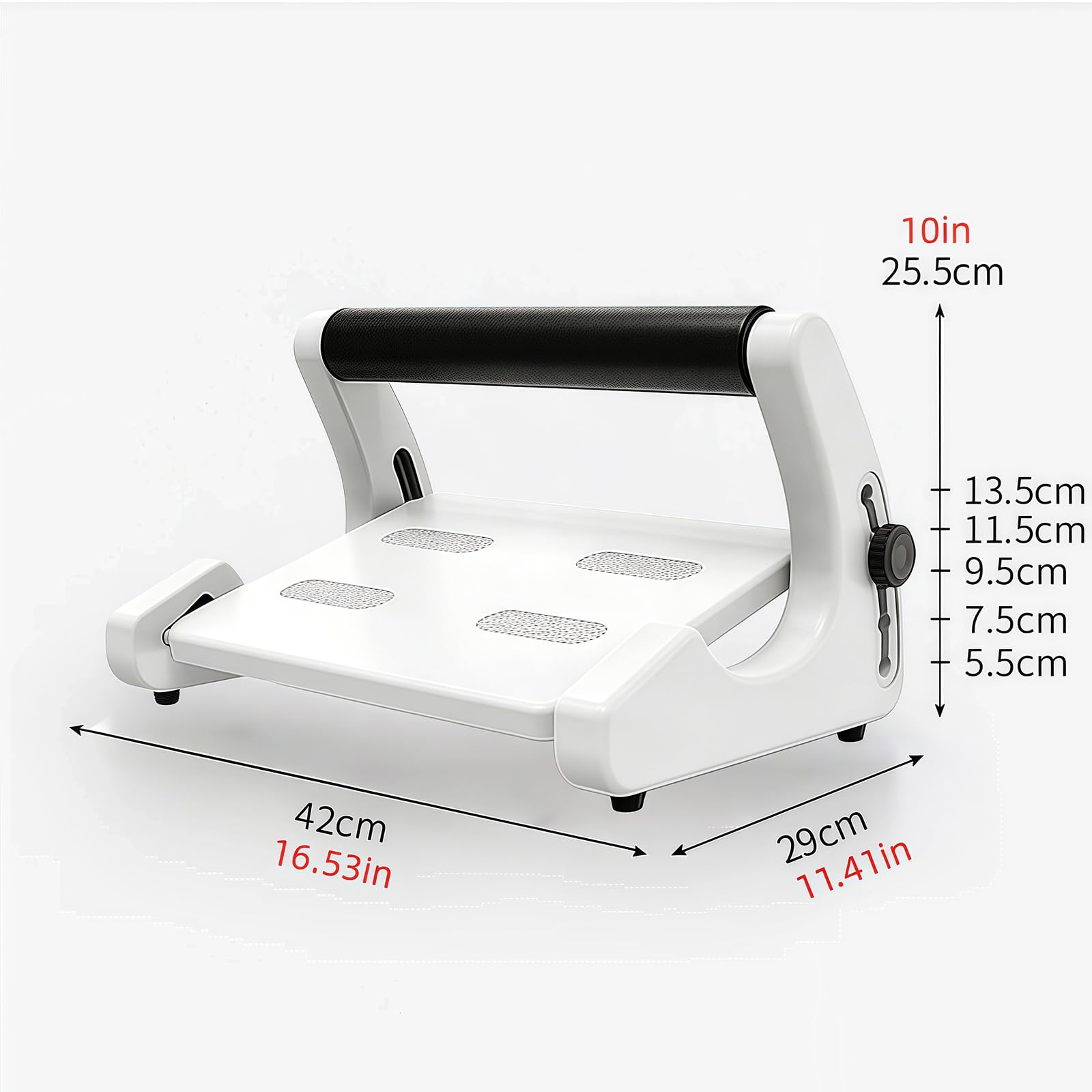 Reposapiés Multiángulo Regulable, Taburete Ergonómico Bajo Escritorio