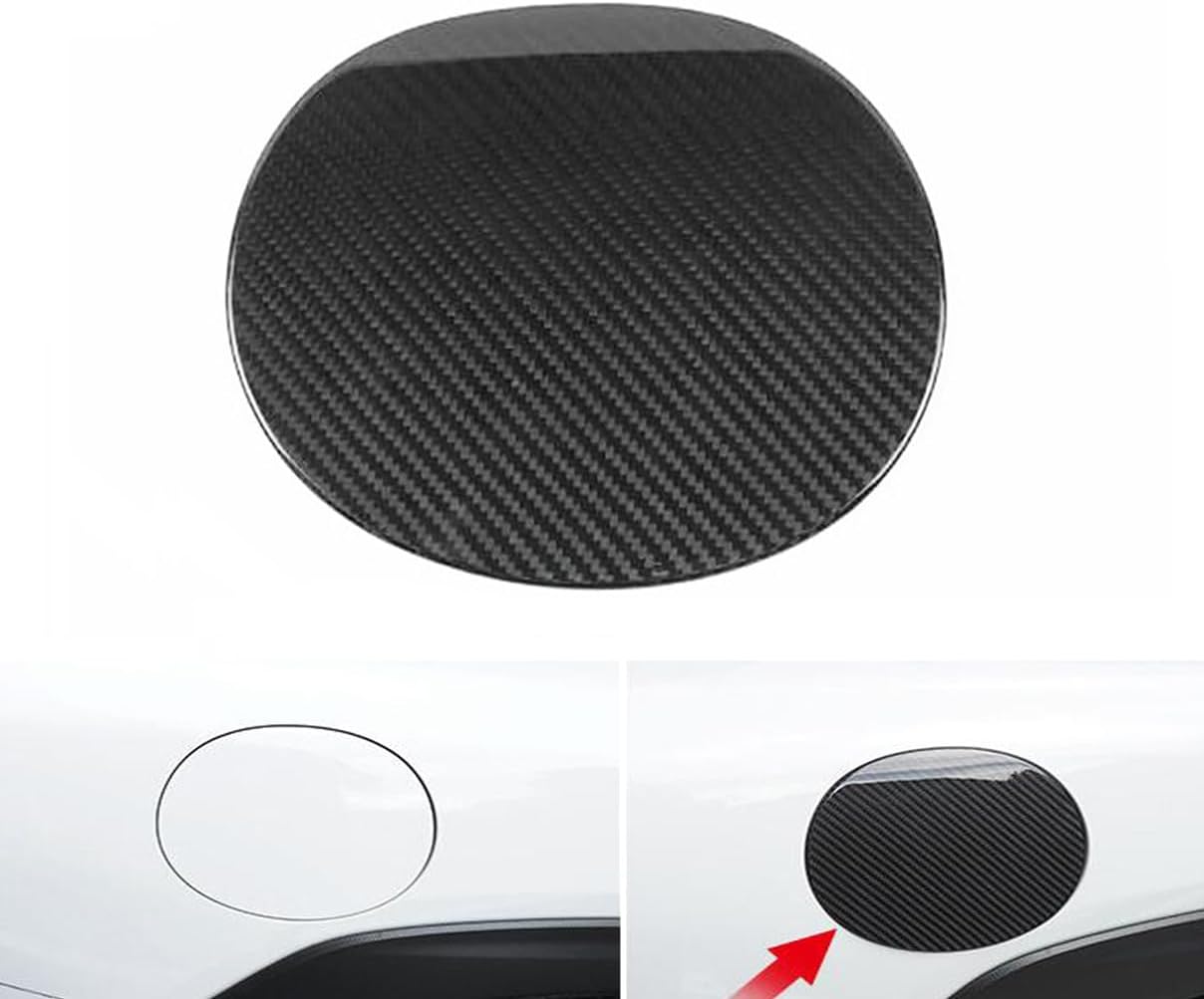 Fuel Tank Gas Cap Cover REAL HARD For Subaru WRX STI Sport Limited 2015 2016 2017 2018 2019 2020 2021,Carbon Fiber Black Trim