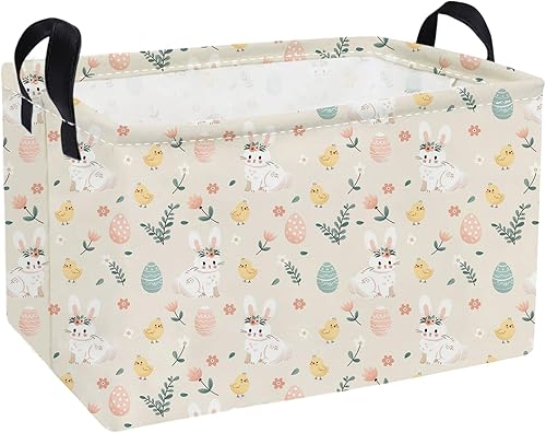 Miniatura 7 de Essme Cestas rectangulares de animales, cesta de almacenamiento rosa con asas para decoración de habitación de niñas, bonito contenedor de Animal