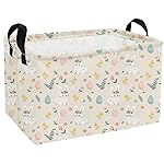 Essme Rectangular Shelf Basket for Kids, Toy Organizer, Easter Gift. (Flower Easter Eggs)