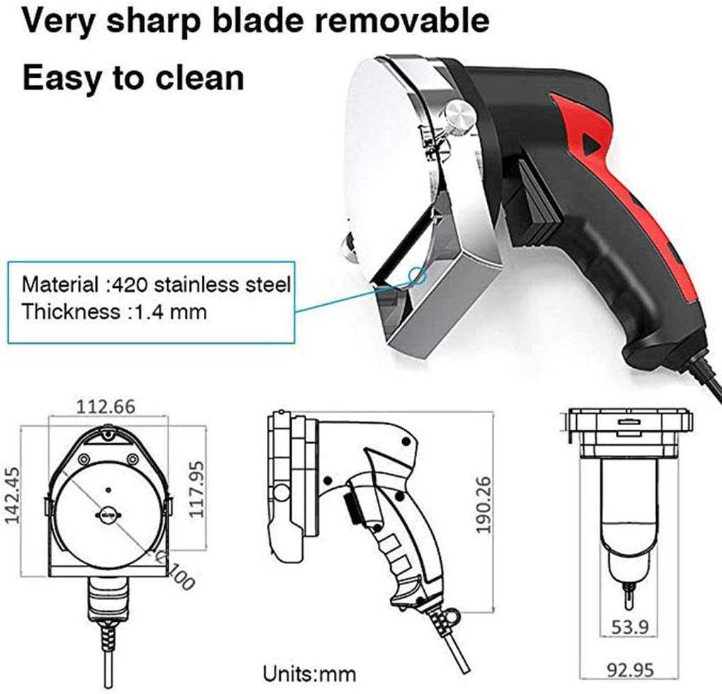 Barbecue Electric Meat Cutter,110v-220v Holding Portable Slicer For Home Commercial Barbecue Slicing Knife-Black red