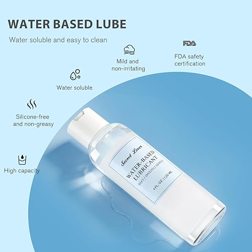 Miniatura 3 de Secret Lover Lubricante personal a base de agua, lubricante portátil suave y sedoso de larga duración para mujeres, hombres y parejas, ingredientes