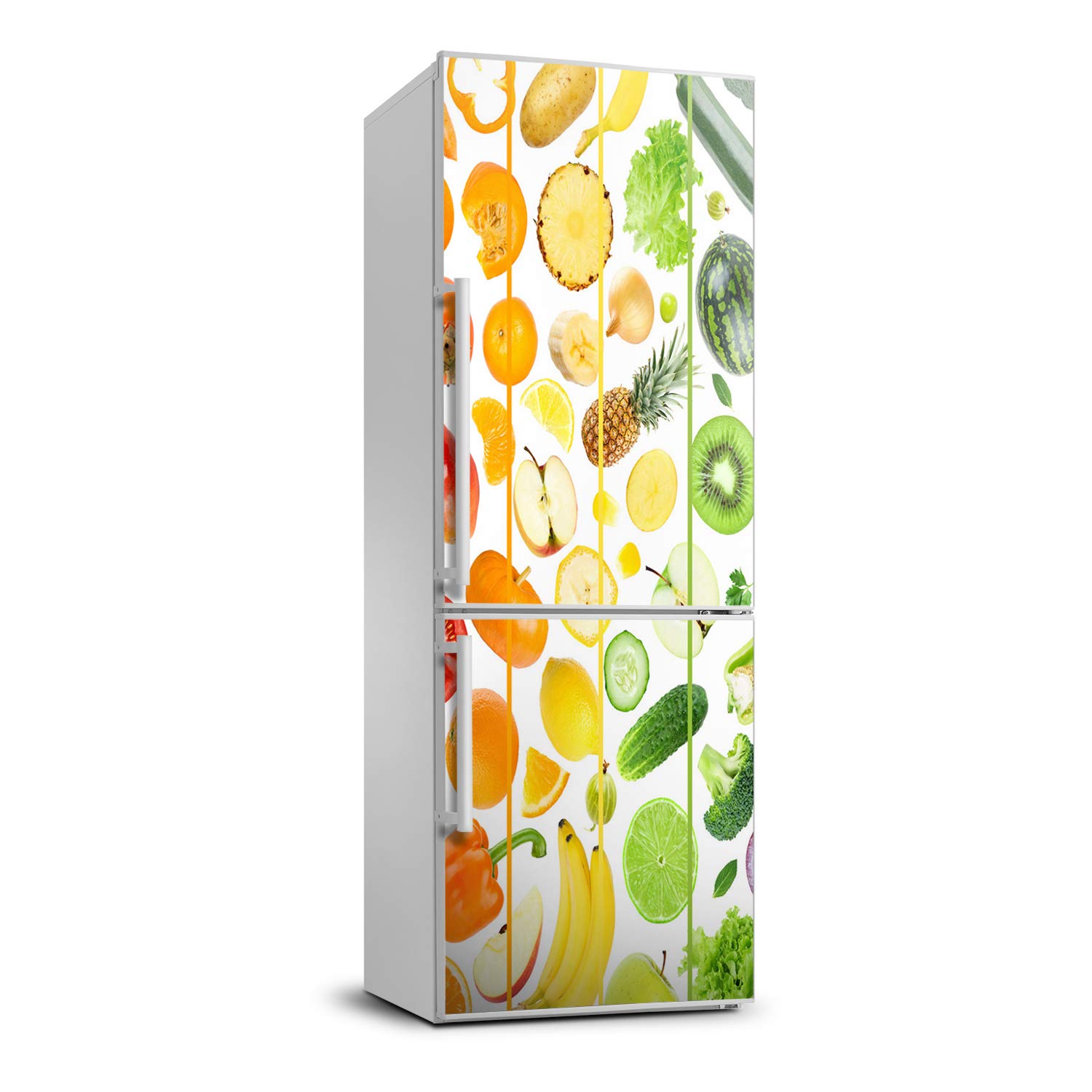 Película autoadhesiva lavable de 70x190 cm con diseño de frutas para decoración