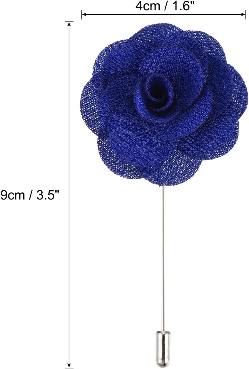 MECCANIXITY 12pcs Groom Boutonnieres Rose Boutonnieres Pins,for Men Wedding Ceremony Anniversary Formal Dinner Party Suit Decoration image 2