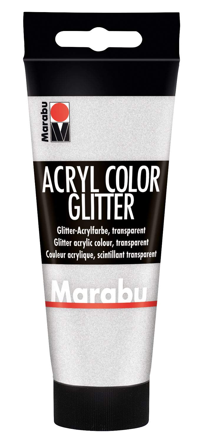 Marabu 0012010050582 - Acryl Color 100 ml, Glitter silver