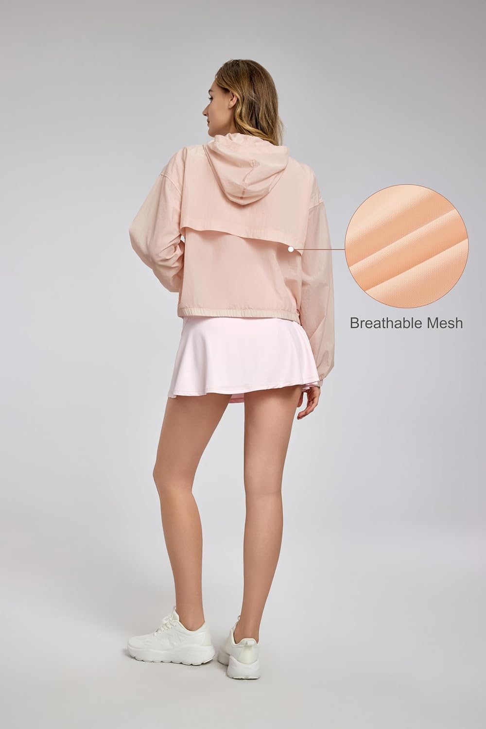 altiland Ultra Light Workout Hooded Jacket for Women, UPF 50+ Full Zip Athletic Gym Running Jackets with Pockets - Image 2