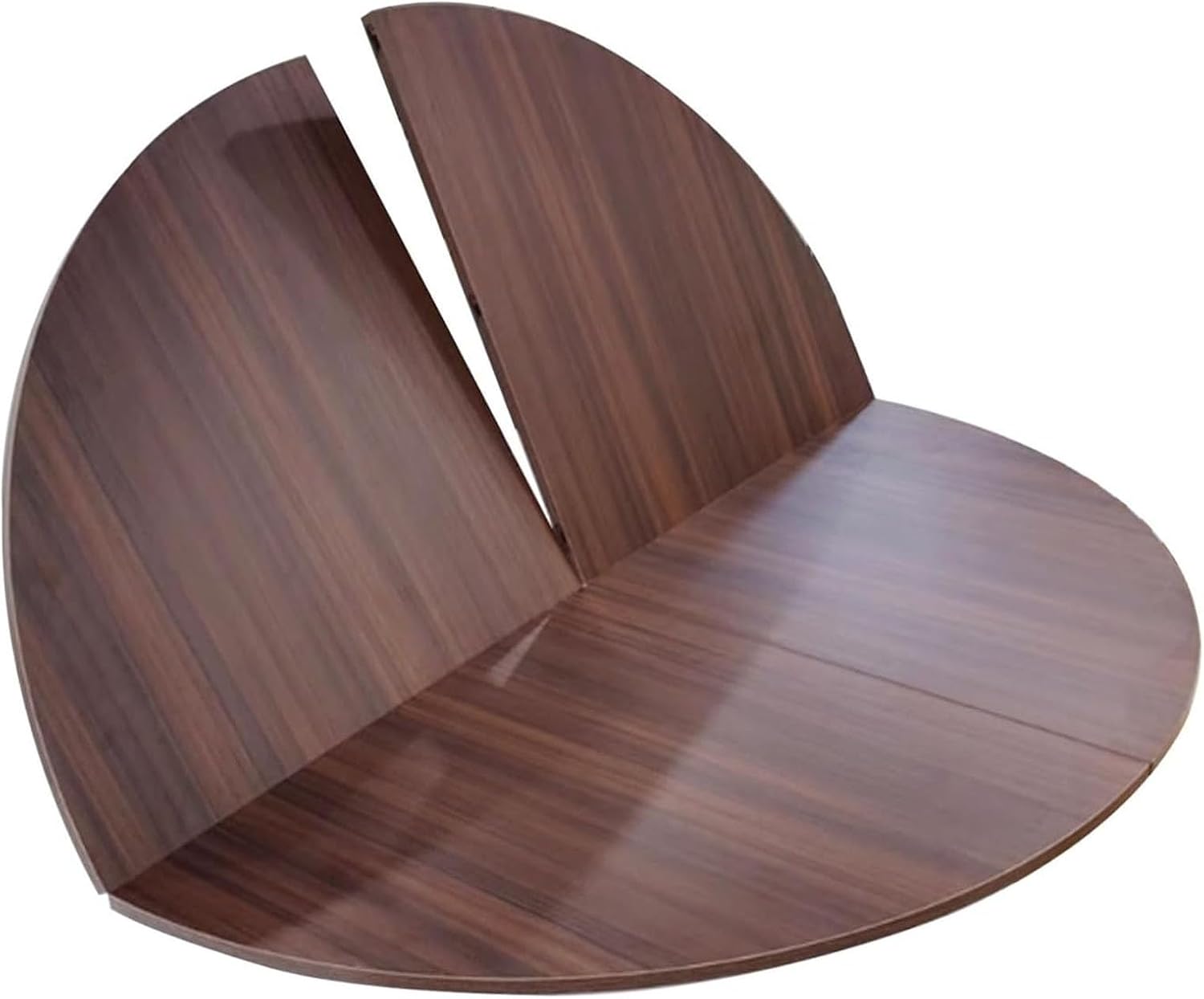 Large Round Foldable Table Top Extender, Wood Replace Table Top, No Legs Table Tops, Temporary Meeting Seminar Tabletop, Easy to Storedate More Guests(Brown,47.2in/120cm)