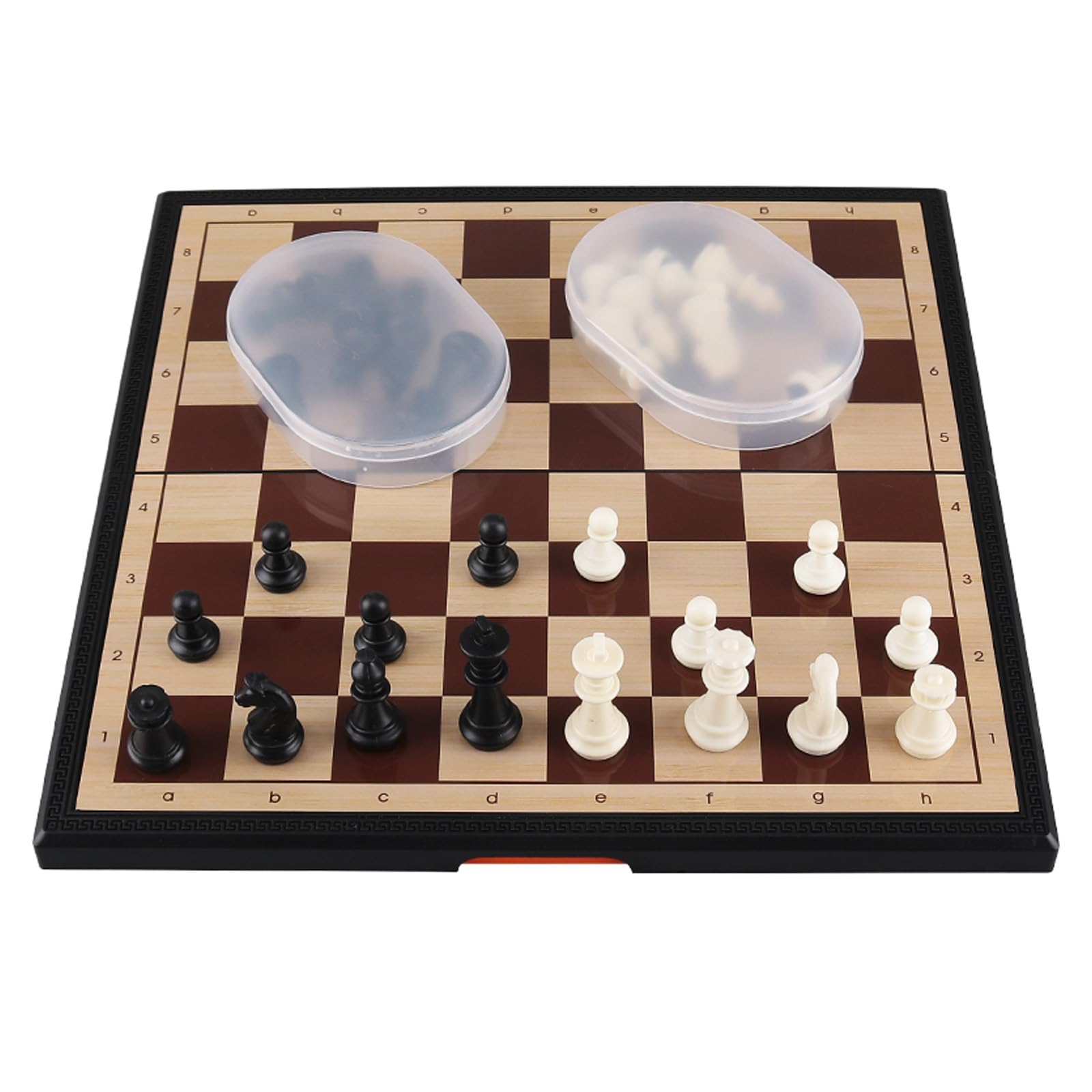Scacchiera Portatile,Scacchiera Pieghevole 8"con Slot di Stoccaggio di Scacchi,Facili da Trasportare,Scacchiera Magnetica Pieghevole per Principianti E Adulti(Size:8 * 8in)