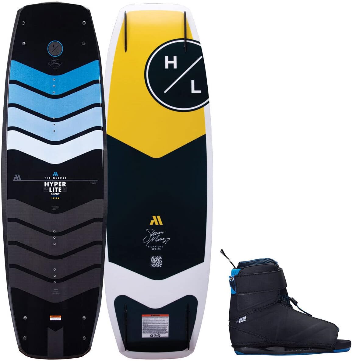 HyperliteMurray Wakebord w/Session Bindings Mens Sz 139cm/(7-10.5)