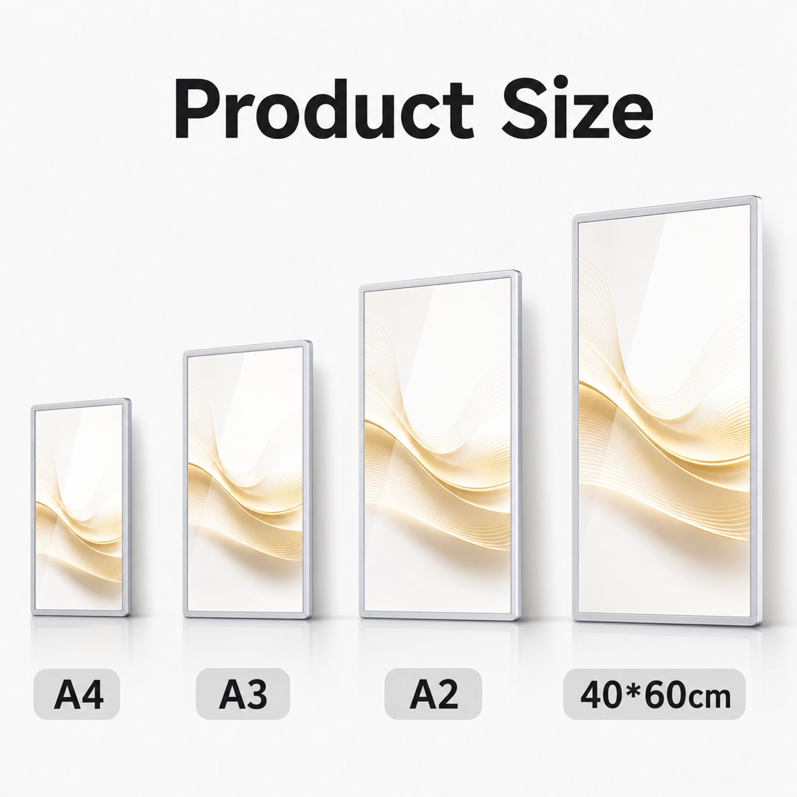 Pannello Menù retroilluminato a LED,Display Illuminato per Poster,Cornice per Poster illuminata a LED,Vetro Temperato,Design Estraibile,per Negozi,Ristoranti e Saloni