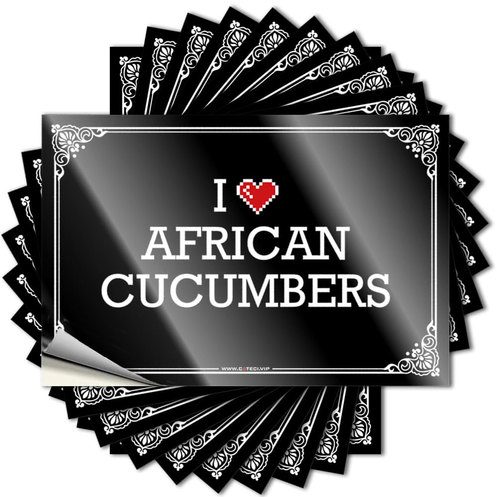Bumper Cover Snarky I Love African Cucumbers for Antimicrobial - Basement Decor Easy Peel Removable(8X12CM)