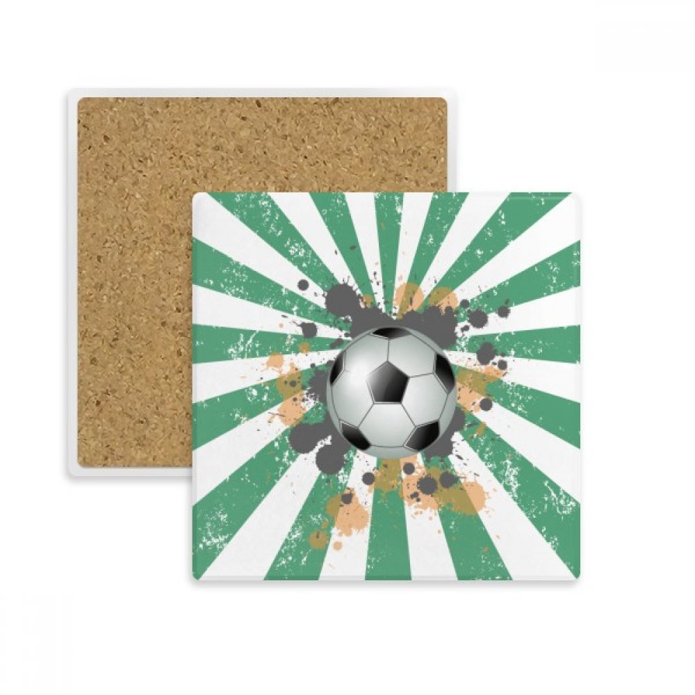Porte-gobelet football absorbant dessous de verre pierre pour mug et tasse