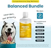Vista 7 de Vitaminas y suplementos 100 % naturales para perros – Multivitamina líquida para perros – Vitaminas para perros mayores – Multivitaminas para perros