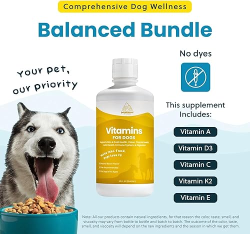 Miniatura 7 de Vitaminas y suplementos 100 % naturales para perros  Multivitamina líquida para perros  Vitaminas para perros mayores  Multivitaminas para perros 8X