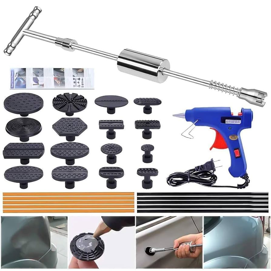 Paintless Dent Removal Kit PDR Tools Paintless Dent Repair Tools Kit Slide Hammer Bridge Pulling Glue Gun D Saca Golpes Para Carros