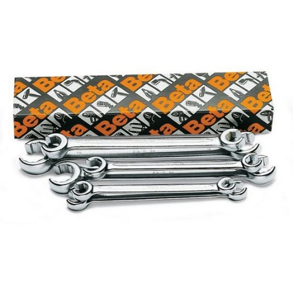 Beta 94/S Set of 10 Double End, Open End Flare Nut Wrenches, Metric 8x10-30x32mm