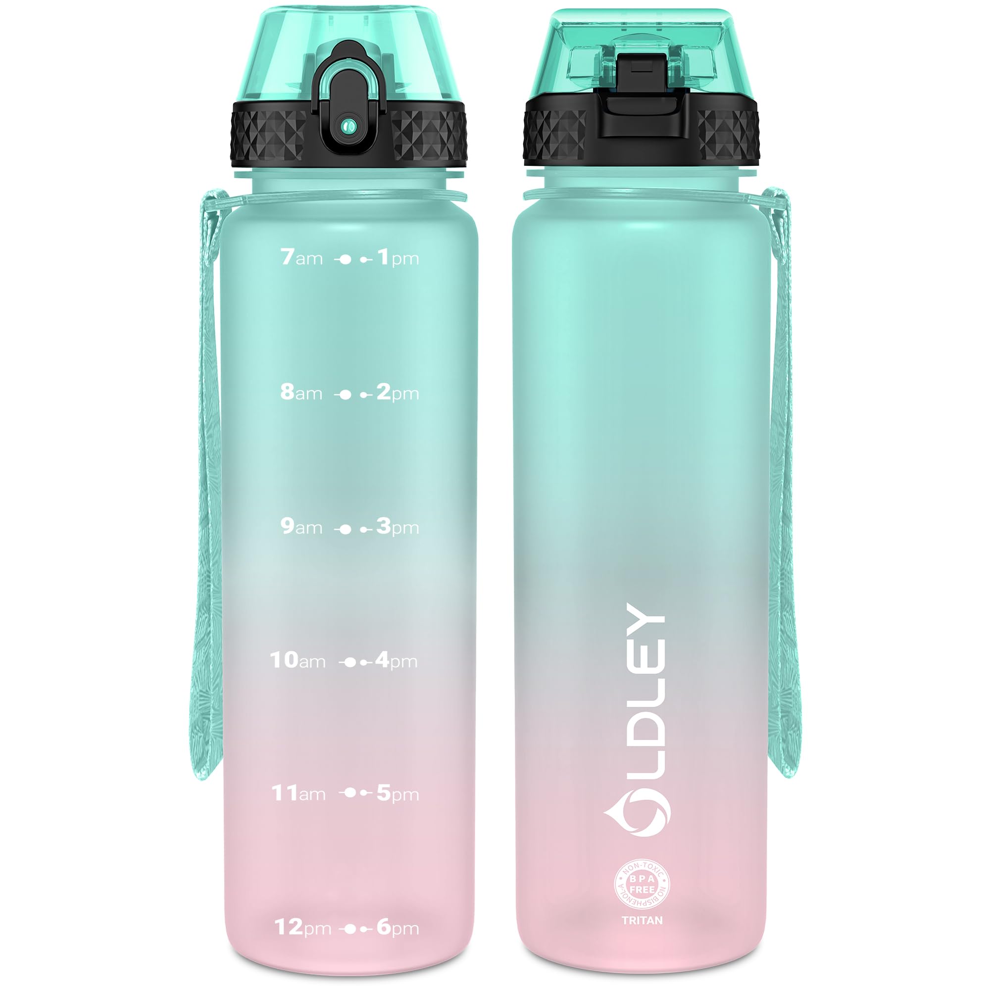 OLDLEY 1L/32oz Sports Water Bottle with Straw