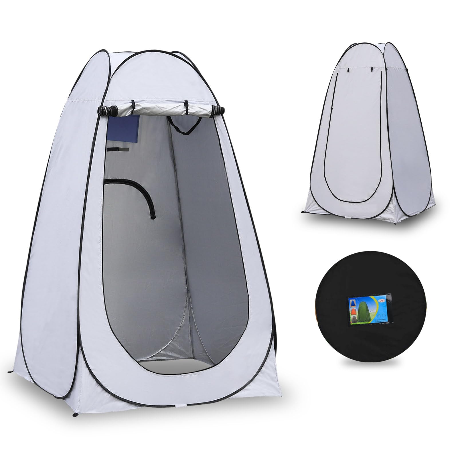 CLIPOP Pop-Up-WC-Zelt, tragbar, Dusche, Sichtschutz, wasserdicht, UV-Schutz, Umkleidezelt für Strand, Angeln, Wandern, Baden, Outdoor, mit Tragetasche