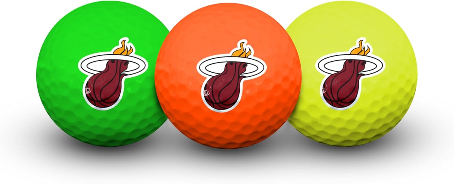 Multi-Color Golf Balls Pack of 3 NBA
