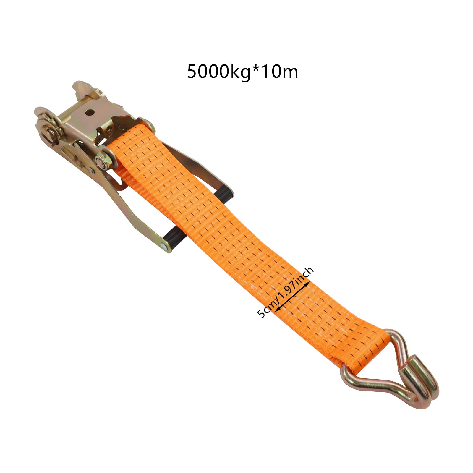 10m Spanngurte mit Ratsche, 10 Stück 5000kg Zurrgurte, Zurrgurtee mit Haken, Ratschengurte, für die Professionelle Ladungssicherung auf Anhängern und LKWs verwendet (5cm x 10m)
