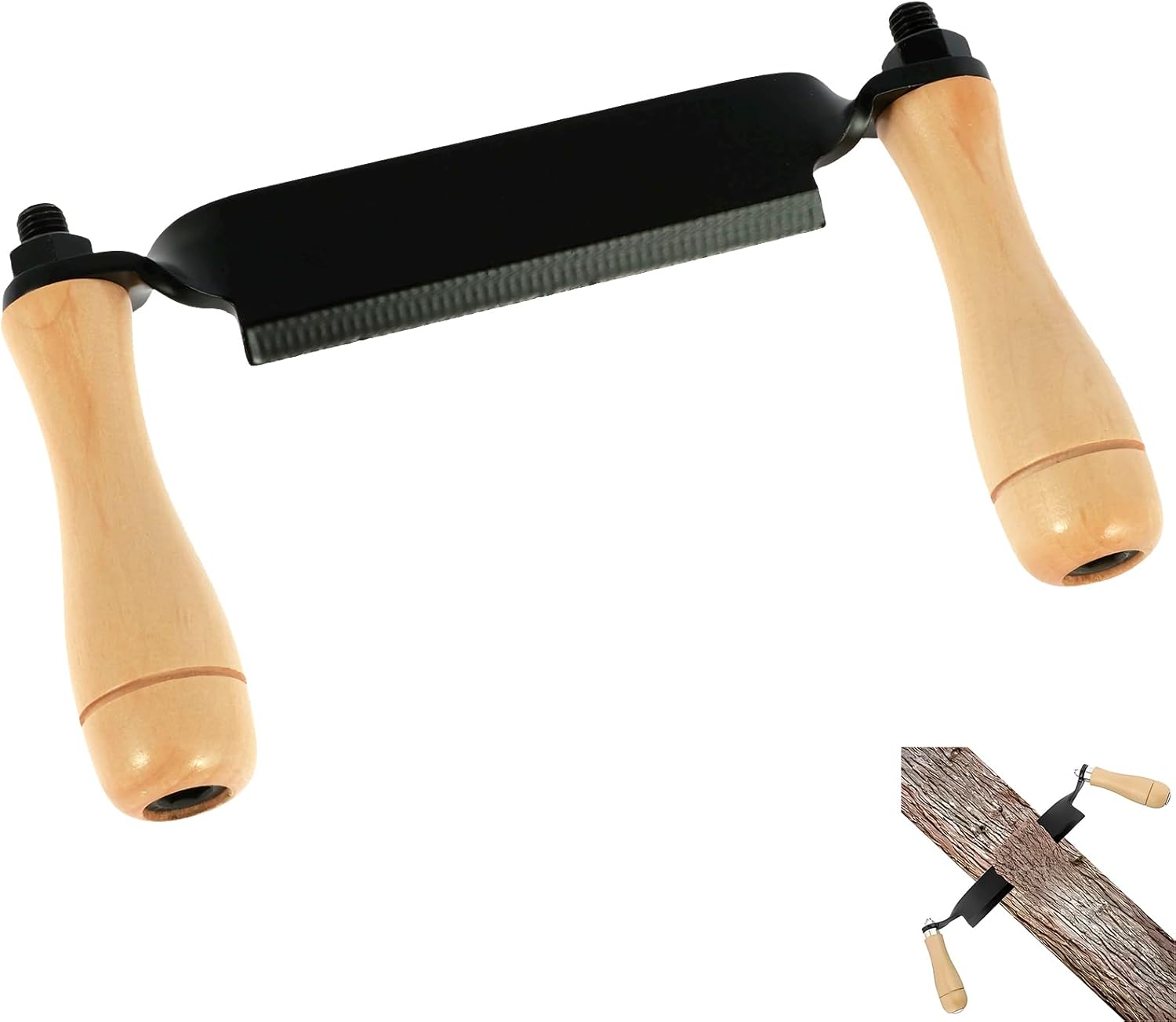 Draw Knife 8", Straight Draw Shave Woodworking Tool, Durable Bark