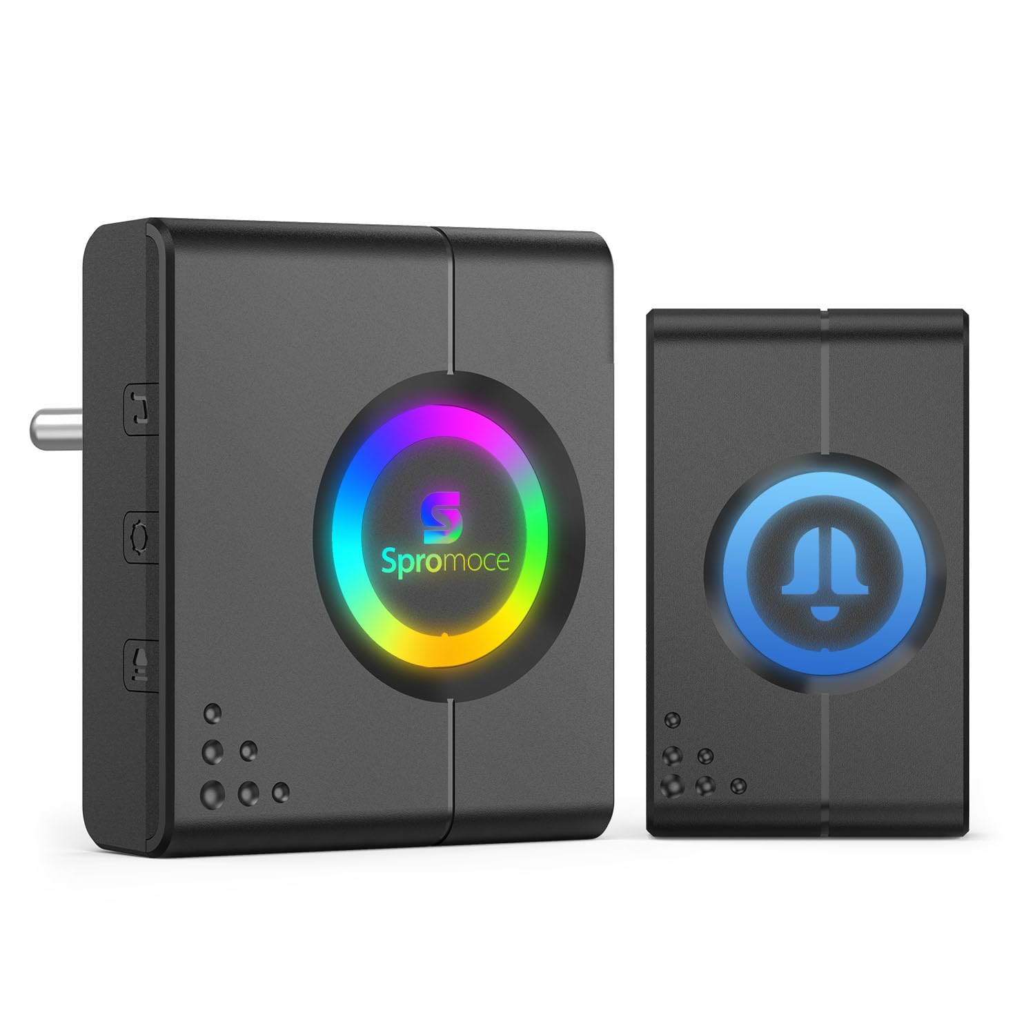 Wireless Doorbell for Home, 1000FT Long Range Door Bell without Wire for Office, IP55 Waterproof Cordless Remote Calling Bell with 6 Vibrant Light Modes, 38 Ringtone