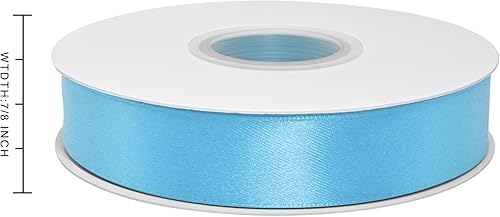 Miniatura 180 de Cinta de satén rosa polvoriento de doble cara de 1/4 pulgadas x 50 yardas, cintas de poliéster polvorientas para envolver regalos, cinta de tela