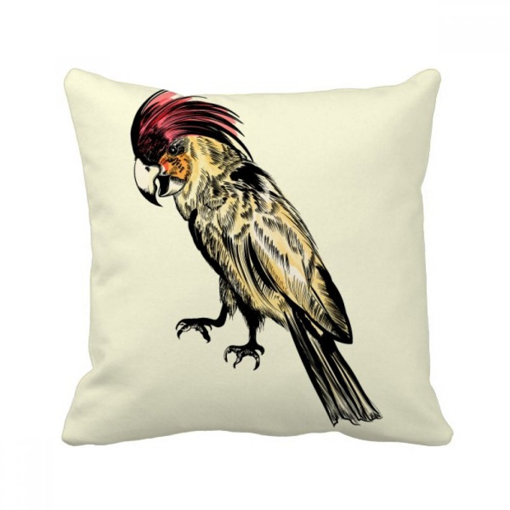 Coussin oiseaux multicolore de 40x40 cm idéal pour décorer un canapé moderne