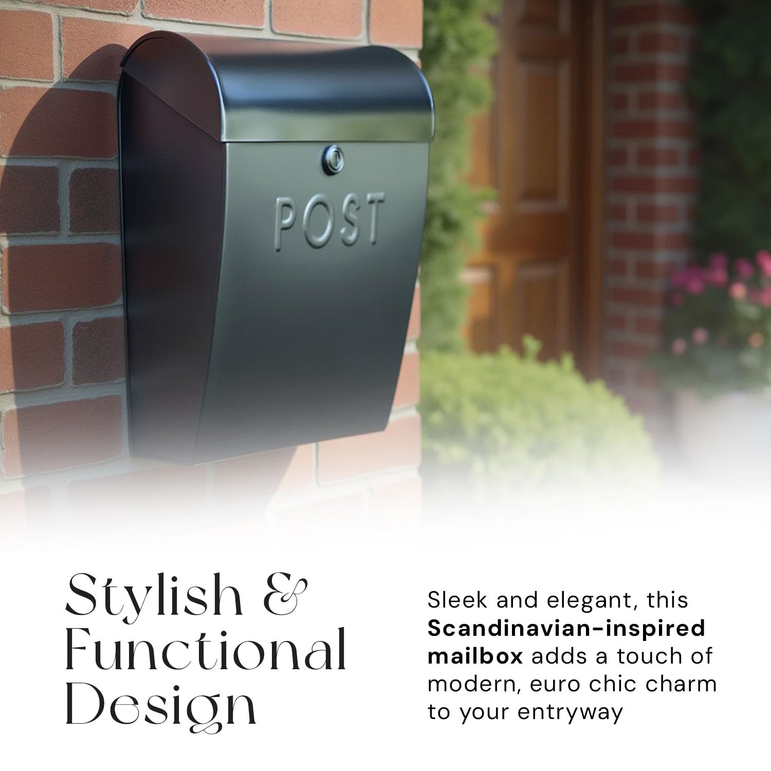 Snapklik.com : NACH Locking Mailbox, 15.07 X 12.44 X 5.39 Inches, Black ...
