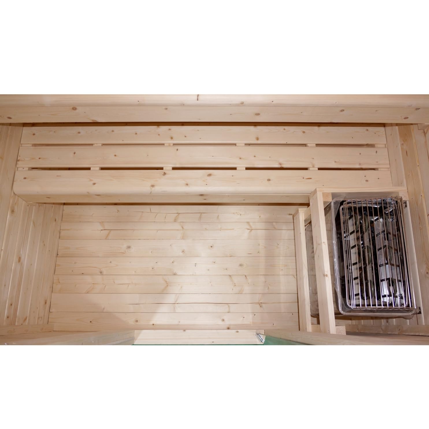 SANOTECHNIK Sauna finlandesa para exterior Helsinki, 165x175x219 cm, para 2-3 personas, horno de 4,5 kW, madera de abeto