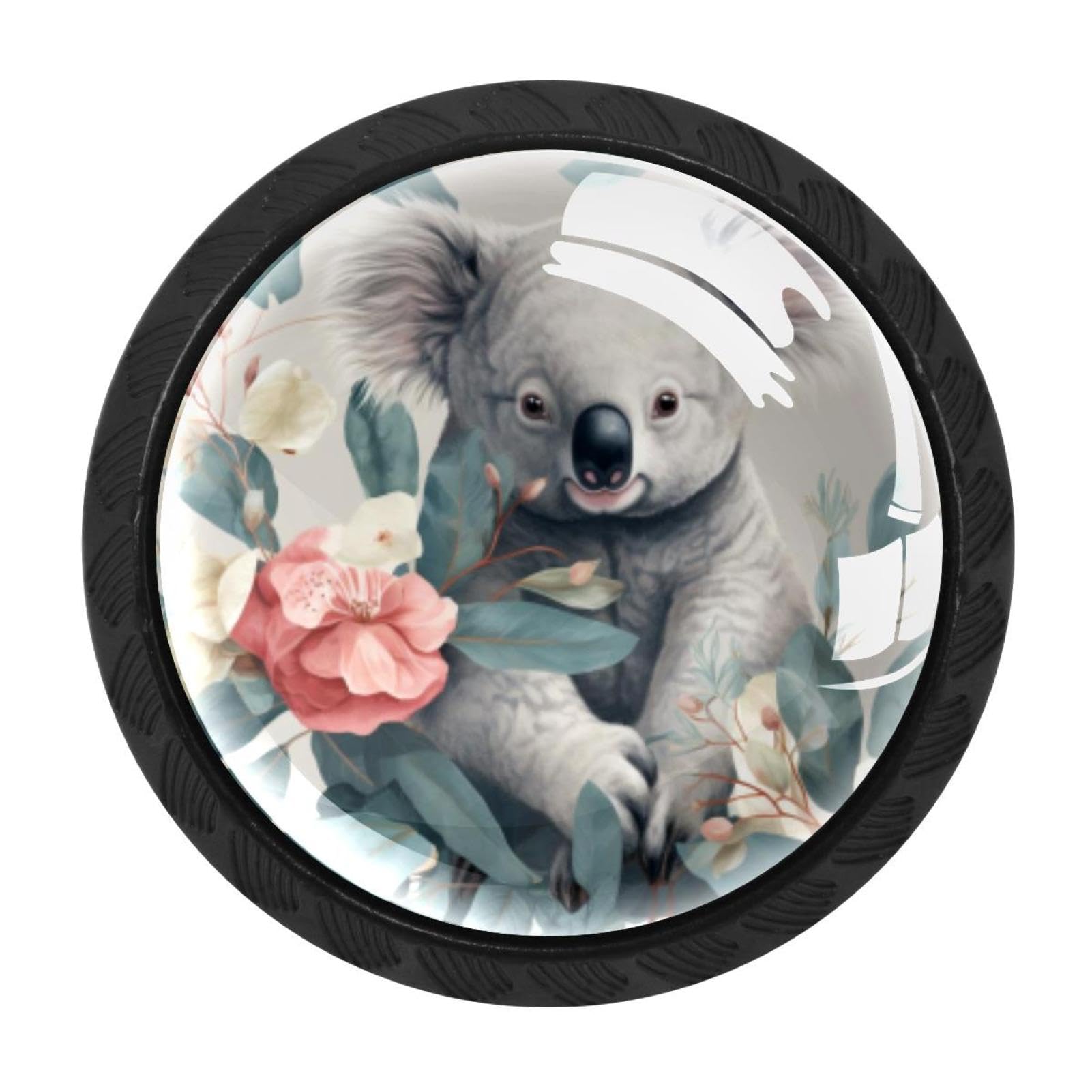 CHENZZZZ 4 Pack Cabinet Handles Koala Kitchen Drawer Pulls Furniture Door Handles for Cupboard Bedroom Wardrobe