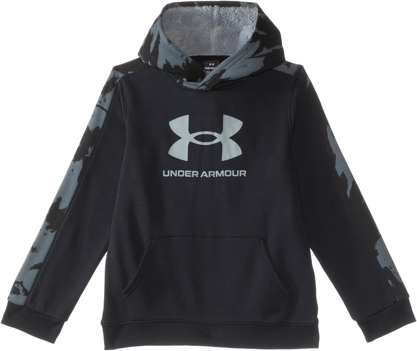 Under Armour Boy's Plume Wave Block Hoodie (Big Kids) Black SM (8 Big Kid)