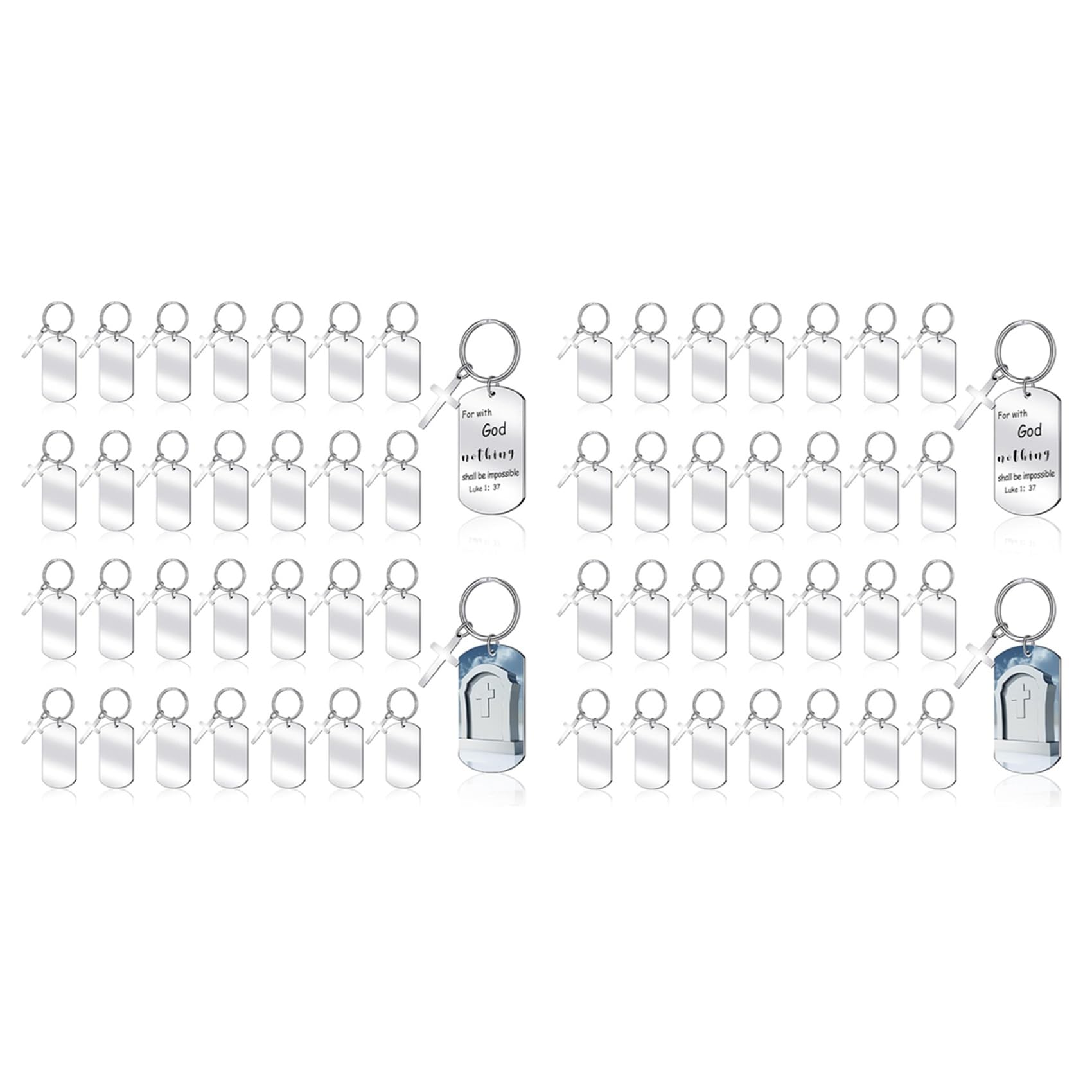 Ébauches de porte-clés en métal à graver pour estampage acier inoxydable