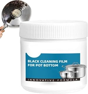2026 New Black Cleaning Film for Pot Bottom, Powerful Burnt Residue Remover Paste for Cookware, Multi-Purpose Stain Removing Cleaning Paste, for Burnt Pots and Pans (1)