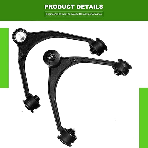 Miniatura 8 de SCITOO Juego de 8 piezas de suspensión, 2 brazos de control superiores delanteros con rótula, 2 juntas de rótula inferiores, 2 exteriores, 2