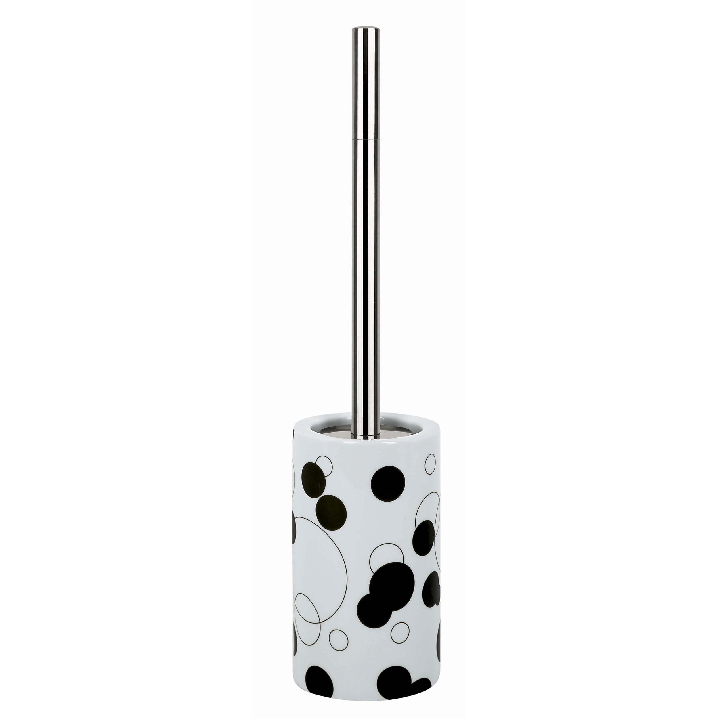 Spirella Porcelain Tube Bubbles Toilet Brush, Black