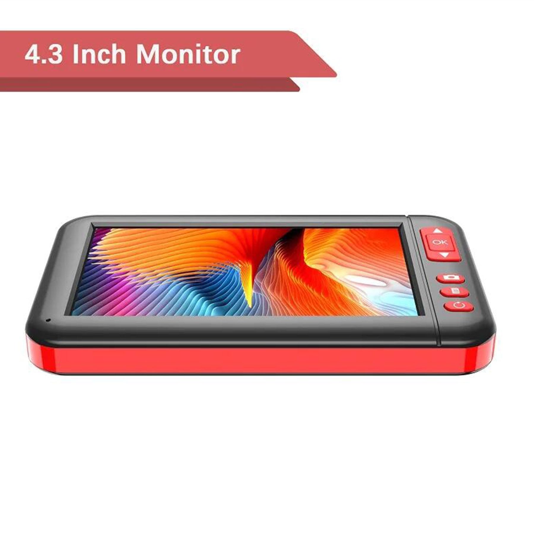 2m,4.3-Inch Industrial Endoscope Camera, 5.5Mm Mini Lens, Car Pipeline Inspection USB Endoscope with 8 LEDs Suitable for Repairing Household Appliances