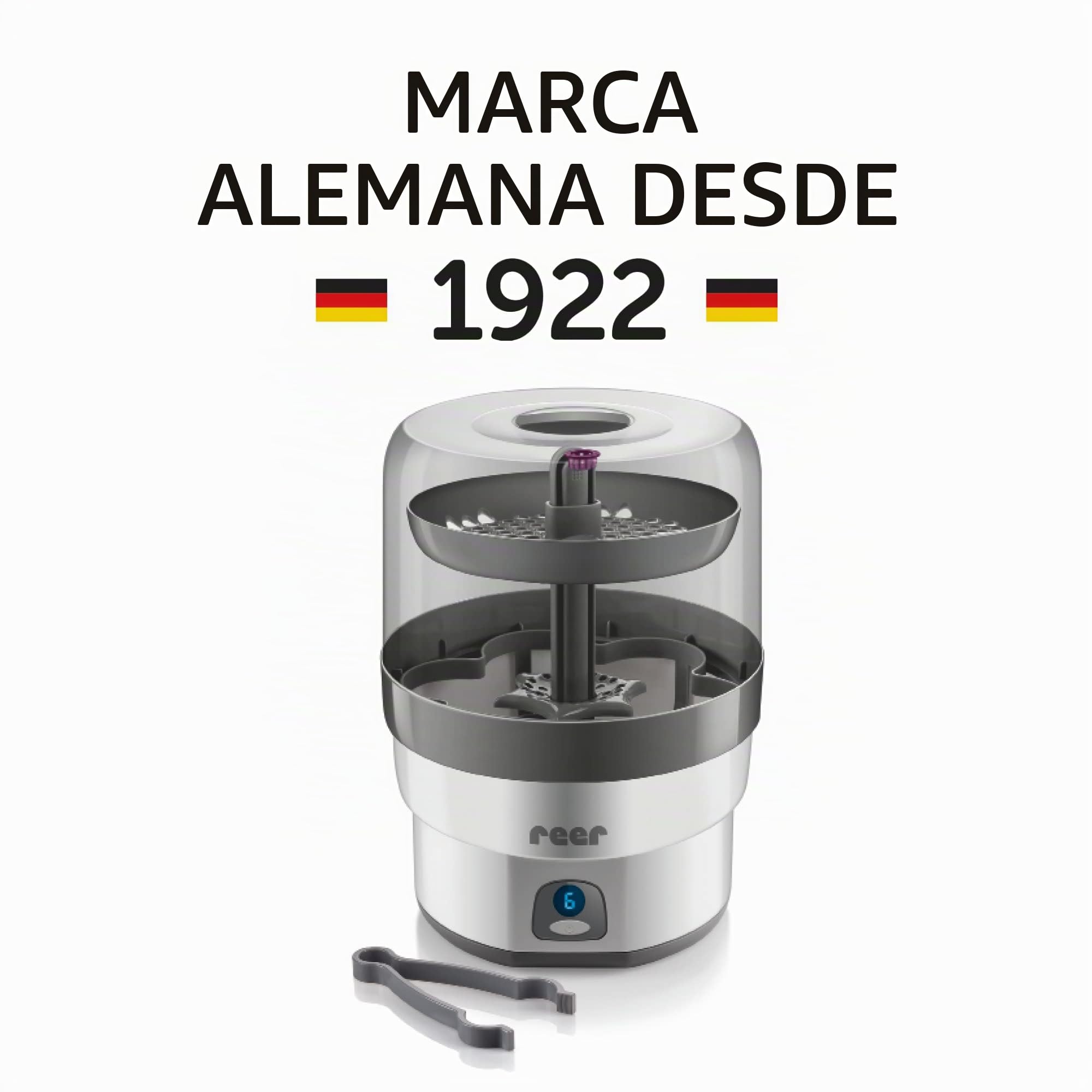 Reer 36010 VapoMax - Vaporizador grande, espacio para 6 viales y accesorios