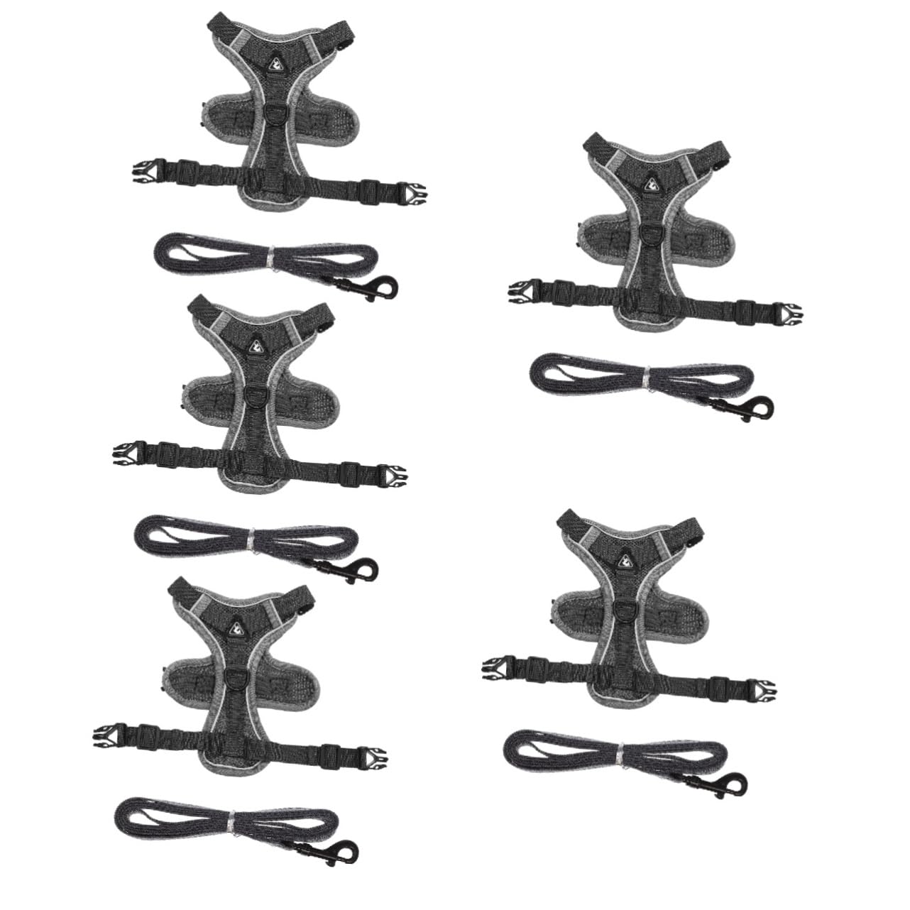 Kisangel 5stücke Puppy Für Kleine Hunde Einstellbares Reflektierendes Und Atmungsaktives Hundegeschirr Mit Komfortablem Design Für Sicheres Und Bequemes Spazierengehen
